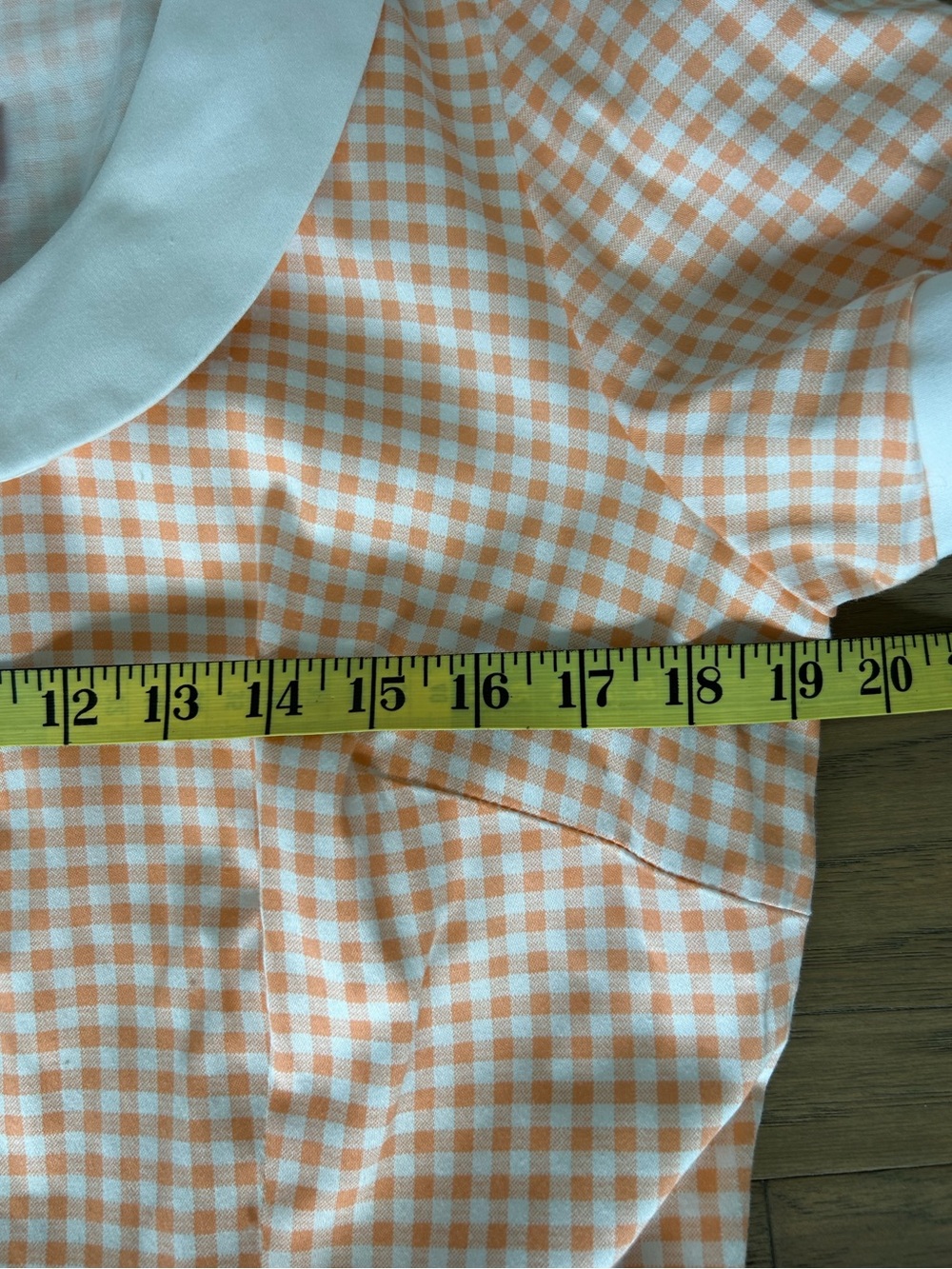 Pinup Couture Peach Orange Gingham Dee Dee Waitress Puff Sleeve Retro Dress XL - Picture 11 of 16